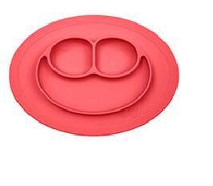 Children's meal pad with silicone smiling face plate - Minihomy