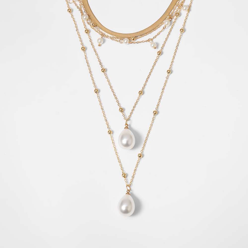 Multi-element pearl necklace - Minihomy