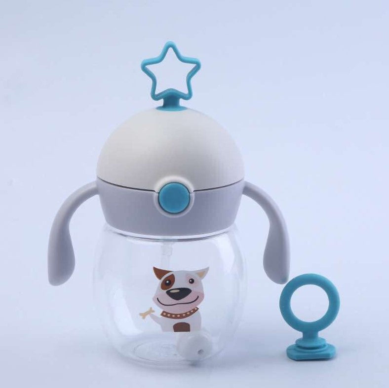 Infant high-end cup antenna baby straw cup learn to drink cup anti-fall - Minihomy