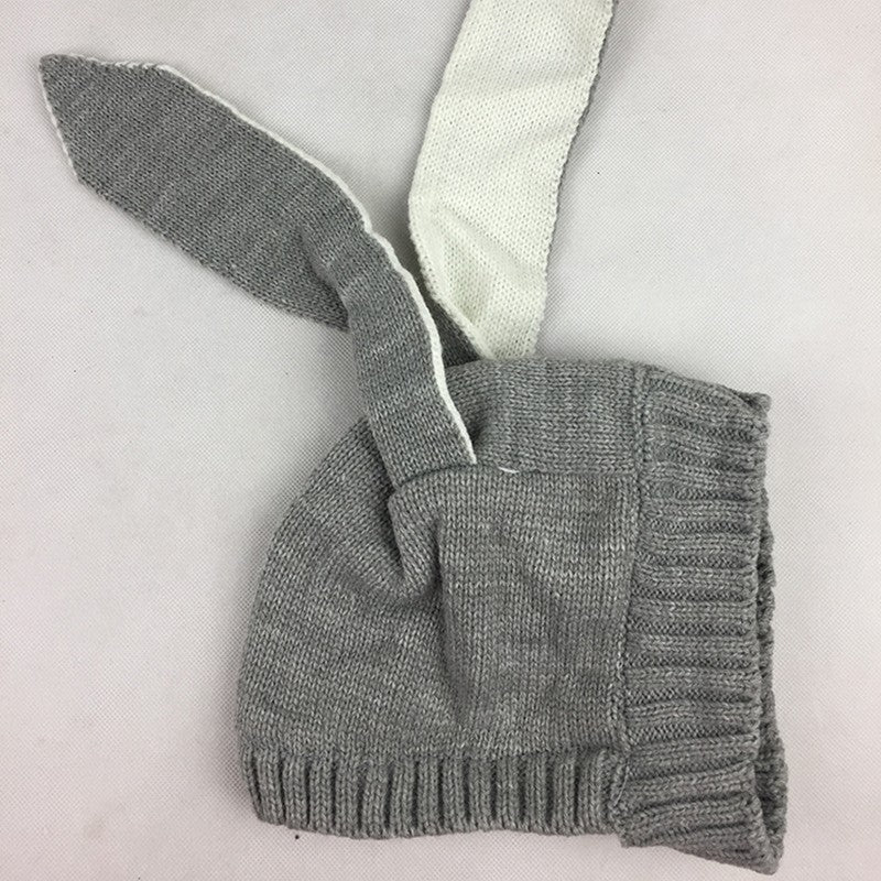 Infant Knitted Baby Hat Adorable Rabbit Long Ear Hat - Minihomy