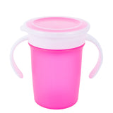 Leak Proof Silicone Baby Drinking Cup 360 Degree Rotating Magic Child Water Bottle With Double Handle Flip Lid Copos - Minihomy