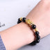 Obsidian 18K Gold Beads Bracelet Men Women - Minihomy