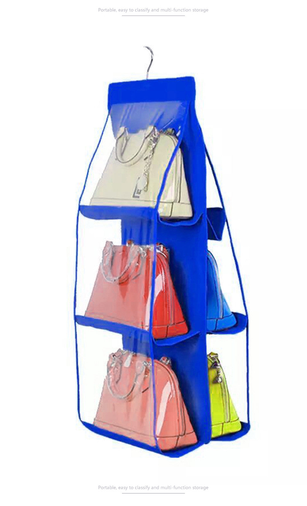 Double-sided Six-layer Visible Transparent Hanging Bag Storage - Minihomy