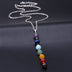 Chakra Gem Stone Beads Pendant Necklace - Minihomy