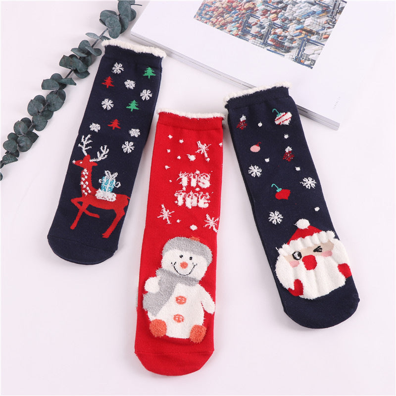 Cute Santa Claus Christmas Socks for Holiday Fun - Minihomy