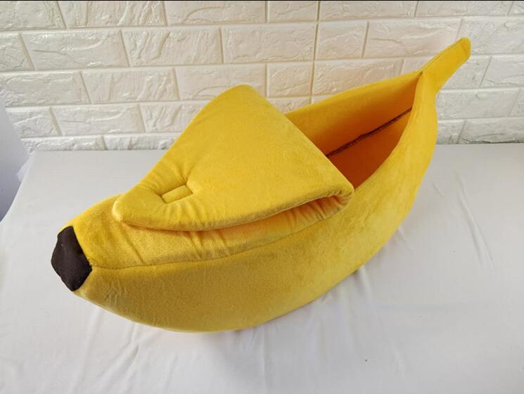 Pet House Dog Bed Banana Shape Dog House Cute Pet Kennel Nest Warm Dog Sofas Sleeping Bed - Minihomy