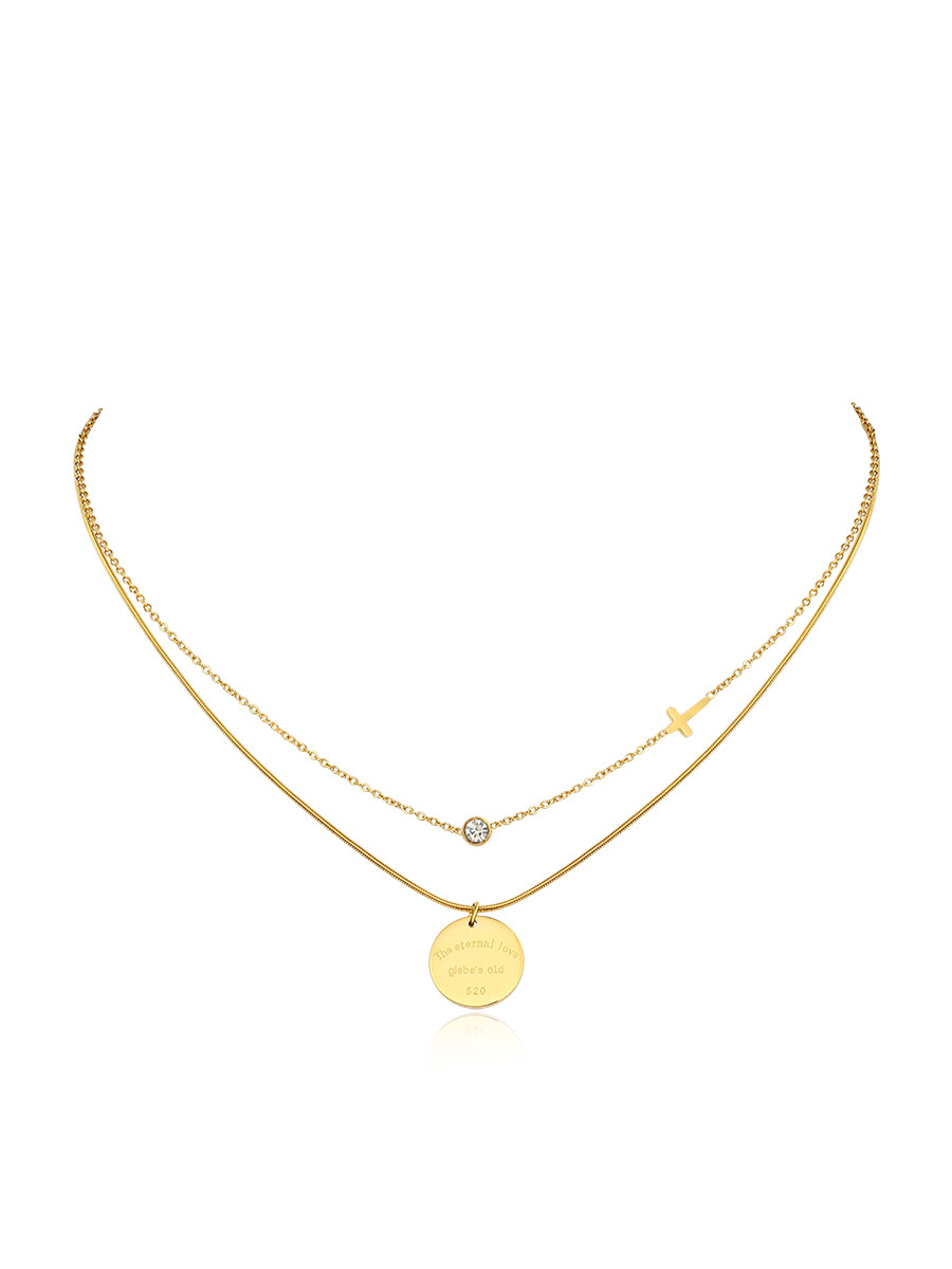 Double layered necklace women - Minihomy