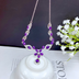 Natural Brazilian Amethyst Necklace Women - Minihomy