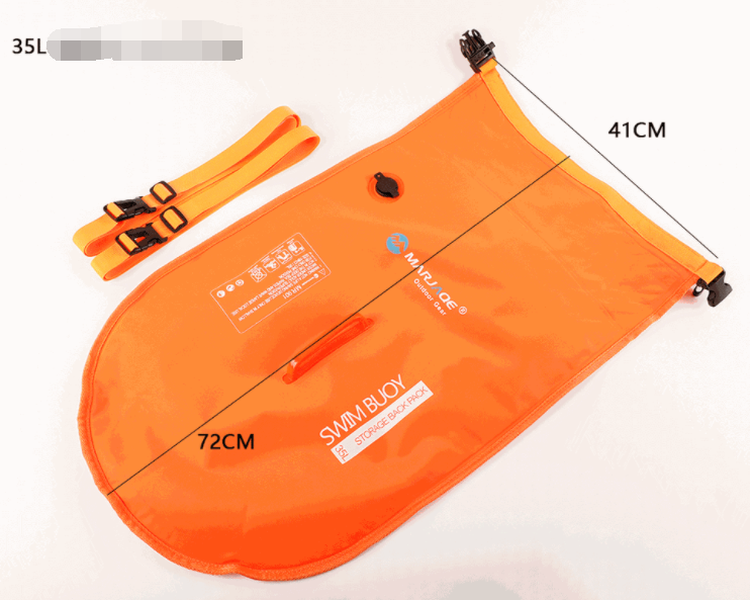 Double Airbag Swimming Buoy Floating Mark Detachable Shoulder Waterproof Backpack - Minihomy