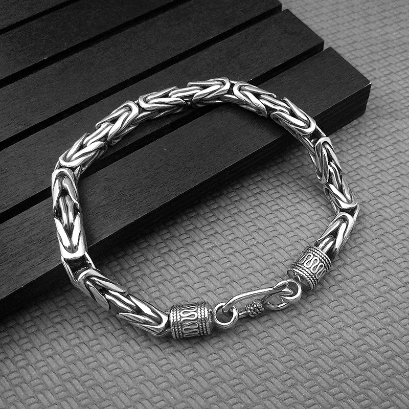 Sterling Silver Retro Thai Wild Hip-hop Trend Type