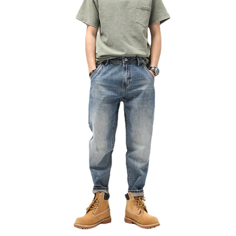 Men's Casual Loose Straight-leg Jeans - Minihomy