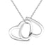 Personalized Customization Of Double Heart Necklace Lettering - Minihomy