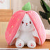 Fruit Transfigured Bunny Plush Toy Cute Carrot Strawberry Turn Into Rabbit Plush Toy - Minihomy