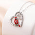 Creative Cardinal Heart Pendant Necklace - Minihomy