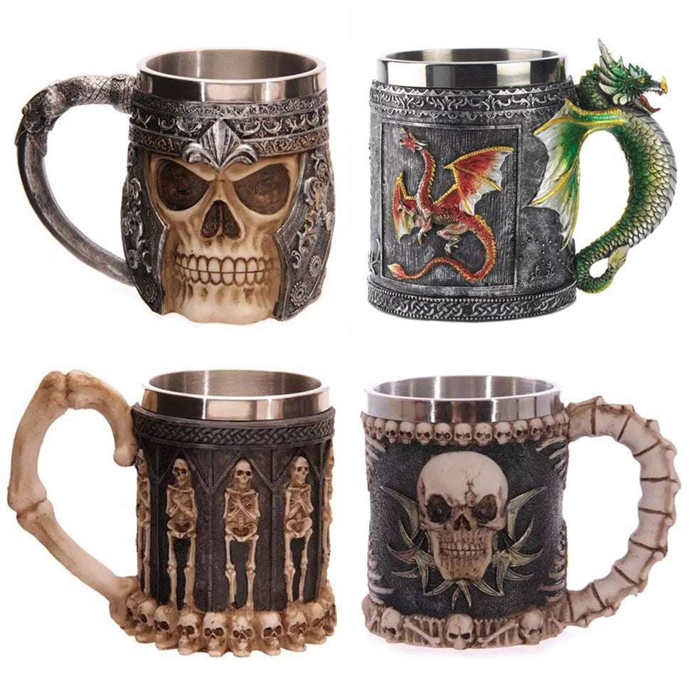 400ML 3D Skull Mugs Coffee - Minihomy