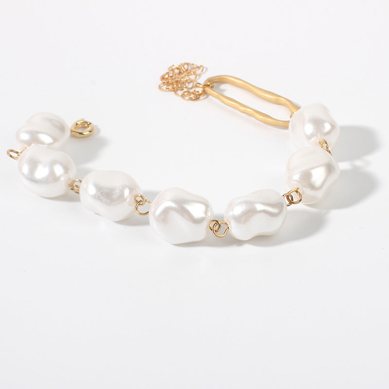 Baroque irregular pearl bracelet - Minihomy