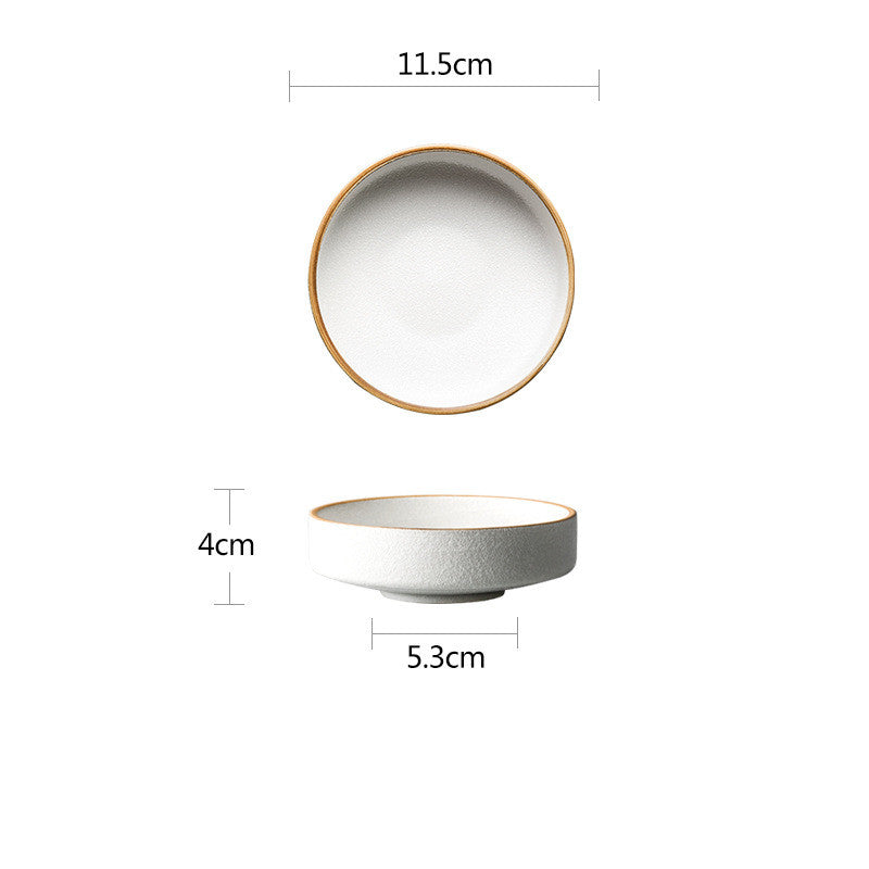 Japanese Vintage Frosted Ceramic Bowl Feature Restaurant Ideas - Minihomy