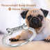 Silver Plated Diamond Bone Ring Pet Name Custom