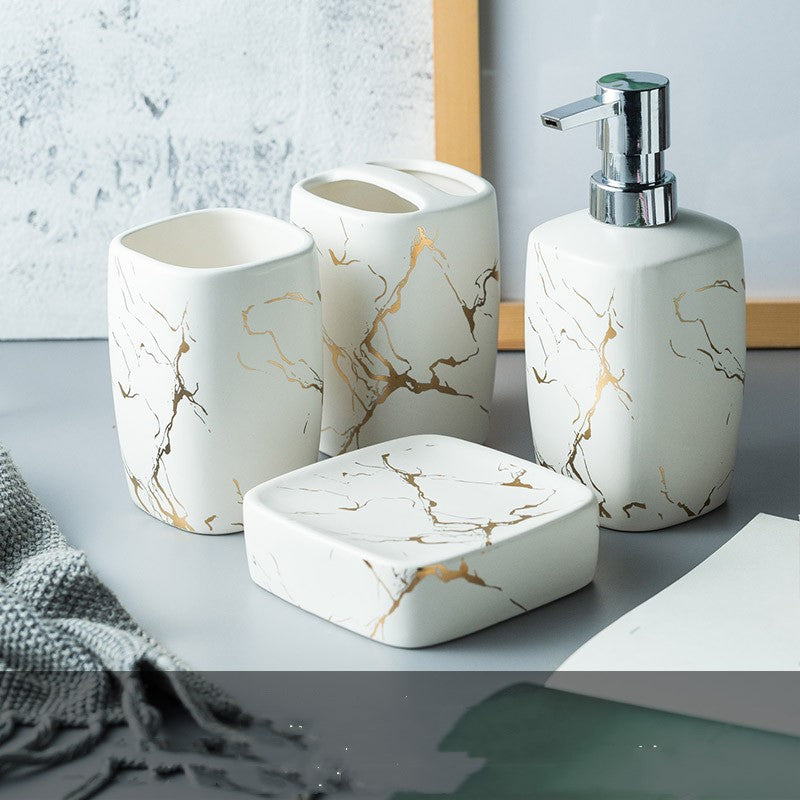 Ceramic bathroom accessories set - Minihomy