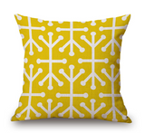 Nordic yellow green geometric print cushion cover - Minihomy