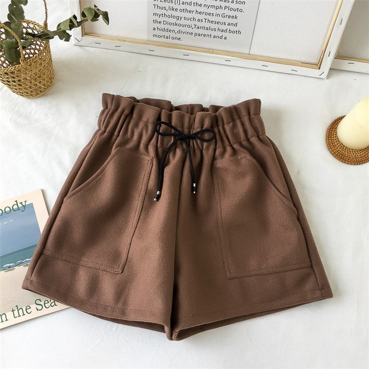 Women's High Waist Wide Leg A-line Boots Shorts