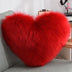 Pillows Heart Shape Long Plush Fluffy Shaggy Cushion Cover - Minihomy