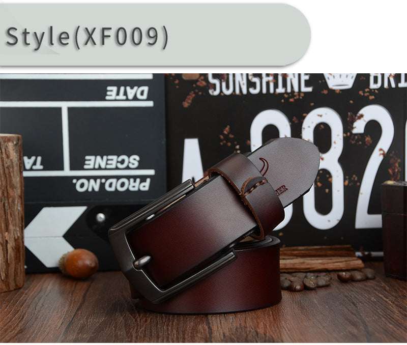 Dynamic buckle leather belt - Minihomy