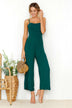 High Waist Wide Leg Jumpsuits Solid Color Elegant Temperament Daily Spring Cloth for Women - Minihomy