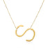 Fabulous Rose Gold Plated Stainless Steel Initial Letter Pendant Necklace - Minihomy