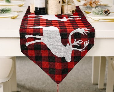 Christmas decorations knitting cloth table flag - Minihomy