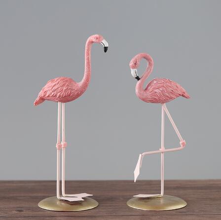 Flamingo ornament stand art statue art gift - Minihomy