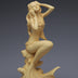 Poplar Carved Beauty Woman Ornament Handle - Minihomy