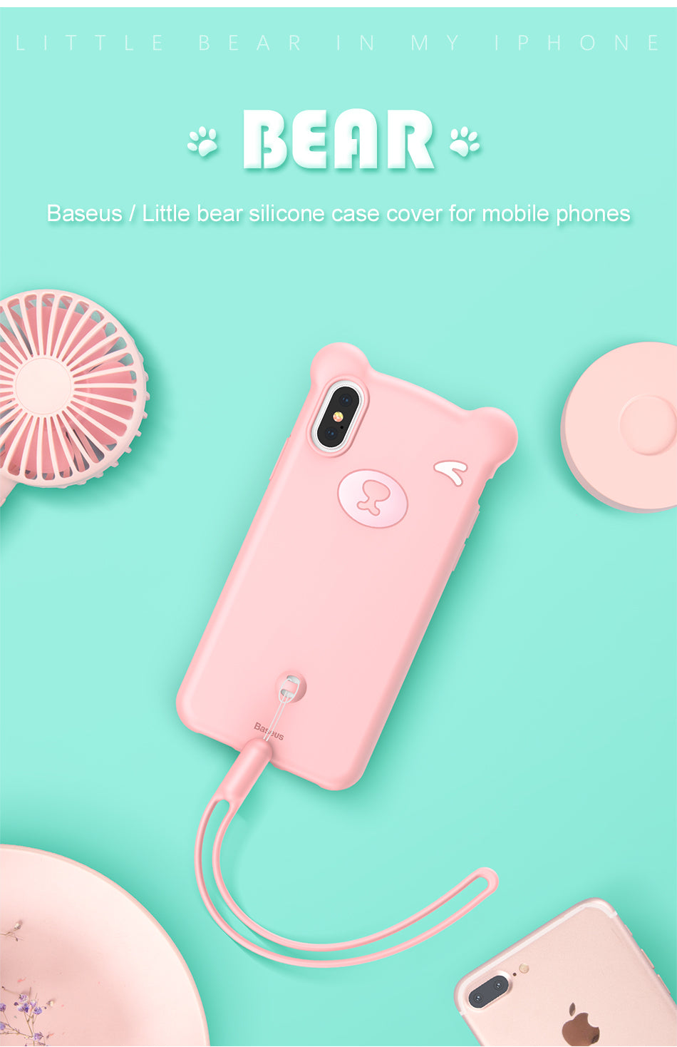 Bear Silicone Case Compatible With Mobile Phone Cases - Minihomy