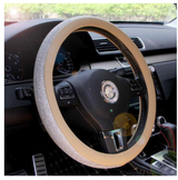 Car steering wheel handle set Four seasons universal really cute feminine cartoon leather anti-slip handle - Minihomy