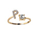 Adjustable 26 Initial Letter Ring Fashion Jewelry For Women - Minihomy