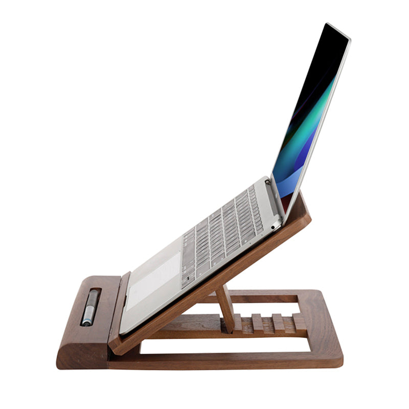 Notebook Computer Stand Solid Wood Foldable Portable - Minihomy