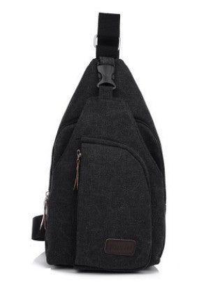 Men's chest, Sports Leisure Canvas slanting bag, Korean version, single shoulder bag, men's backpack, men's bag. - Minihomy