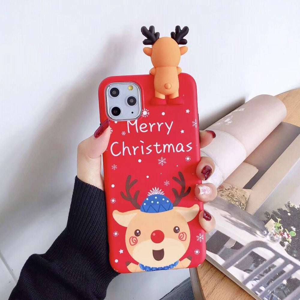 Cute 3D Cartoon Christmas Phone Case - Minihomy