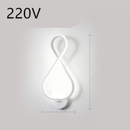 Led wall lamp nordic minimalist bedroom bedside lamp - Minihomy