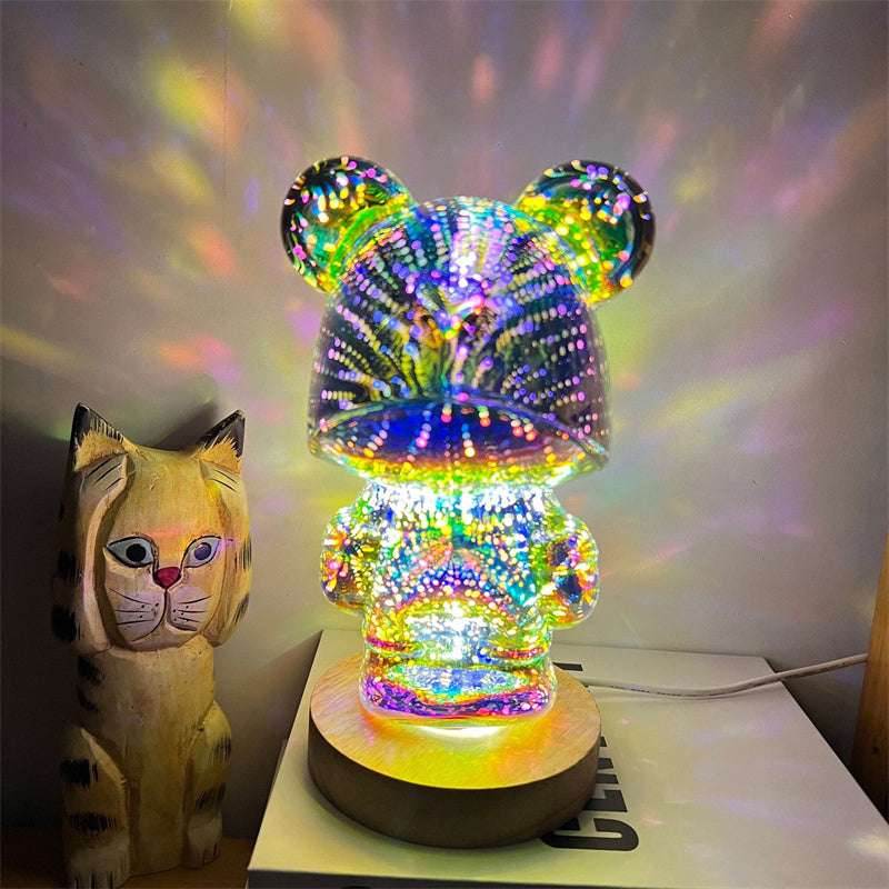 3D Firework Bear Light Luminous Bear Atmosphere Table Lamp - Minihomy