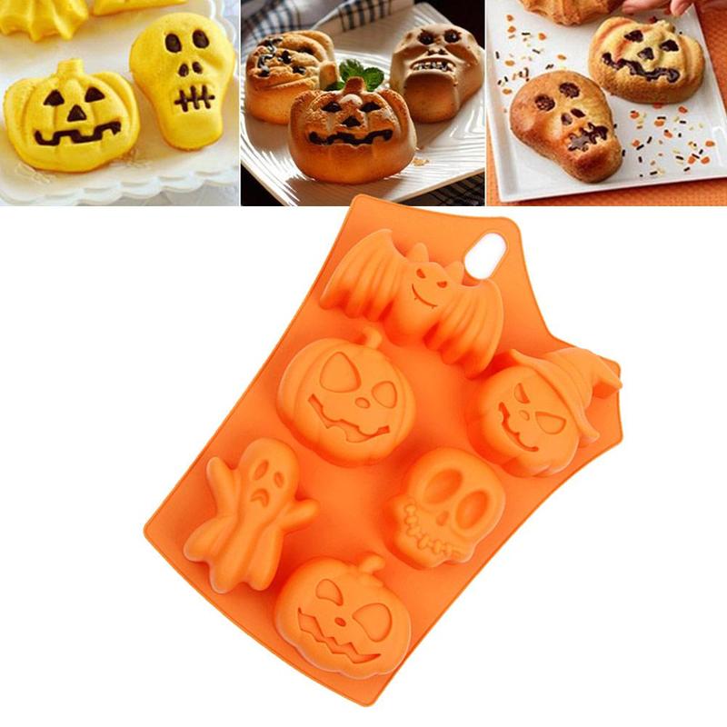 Halloween Pumpkin Cakes Silicone Mold Bald Cake Chocolate Jelly Mold Decorations - Minihomy