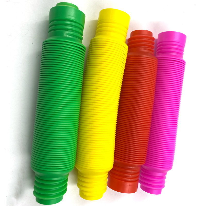 Colorful Plastic Pop Tube Coil Funny Early Development Educational Folding Toy - Minihomy