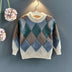 Geometric Triangle Rectangle Match Style Children Sweater - Minihomy