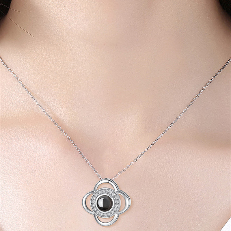 Valentine's Day Gifts Metal Rose Jewelry Gift Box Necklace For Wedding