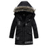 Boys Large Fur Collar Padded Warm Cotton Jacket - Minihomy