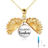 925 Silver You Are My Sunshine Pendant Necklace for Women Girls - Minihomy