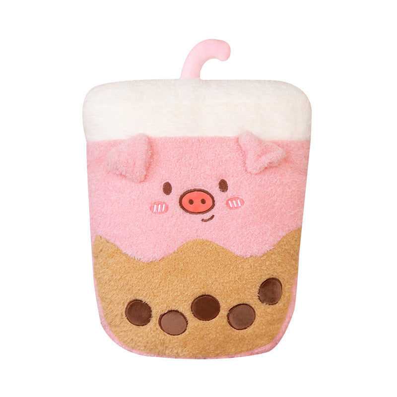 Plush Husky Bear Milk Tea Hand Warmer Gift - Minihomy