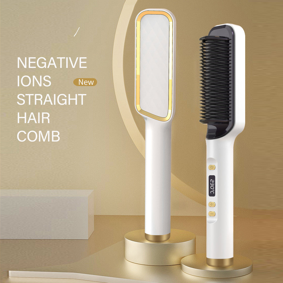 Anti-scalding Ceramic Hair Curler Straightening Heating Combs Heated Hair - Minihomy