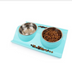 Pet Dog Bowl Puppy Cat Bowl Water Food Storage Feeder Non-toxic PP Resin Stainless Steel Combo Rice Basin 3 Colors - Minihomy