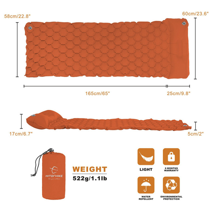 Outdoor Camping Inflatable Honeycomb Mattress Tent Sleeping Mat - Minihomy